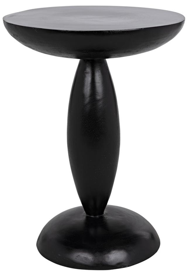 Adonis Side Table, Hand Rubbed Black by Noir Furniture