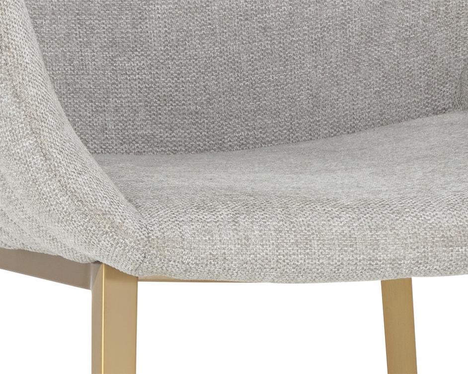 Lucano Dining Armchair - Belfast Heather Grey by Sunpan