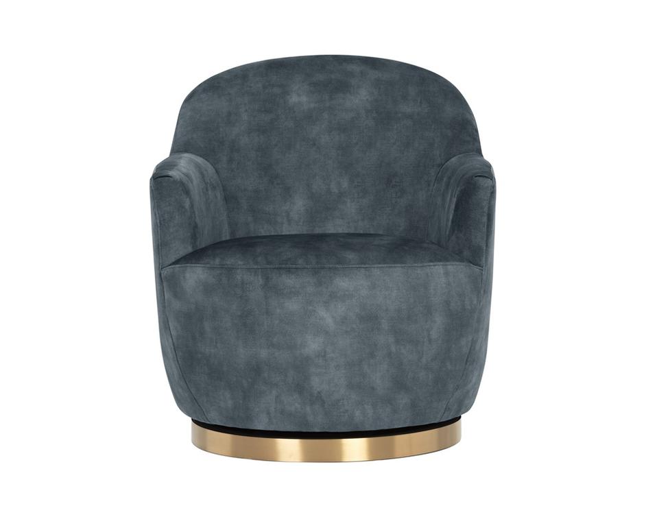 Casey Swivel Lounge Chair - Nono Petrol by Sunpan
