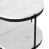 Felix Oval Nightstand-Hammered Grey With Clear Powder Coat by FOUR HANDS
