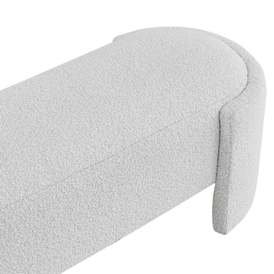 Felicia Fabric Bench, Boucle Beige by New Pacific Direct