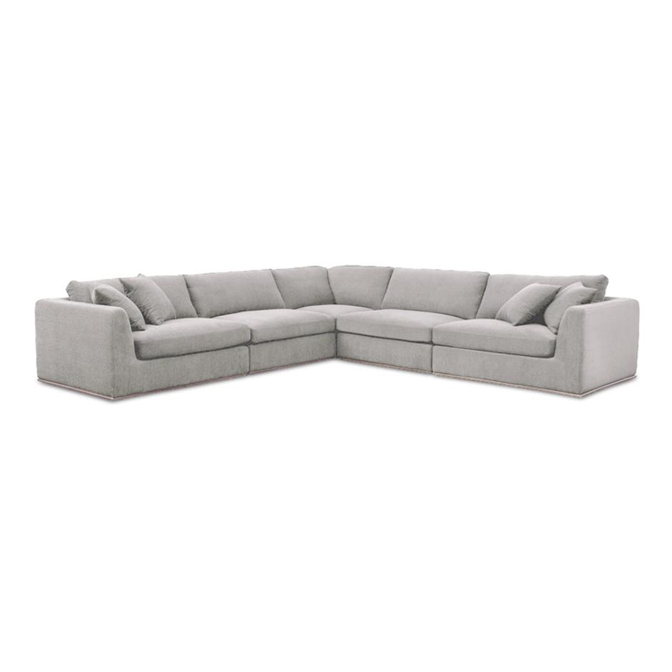 Rue Classic L Modular Sectional Flecked Grey by Moes Home