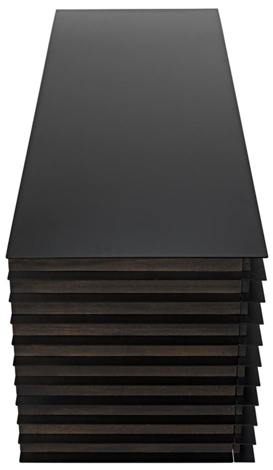Elevation Sideboard, Ebony Walnut with Steel by Noir Furniture