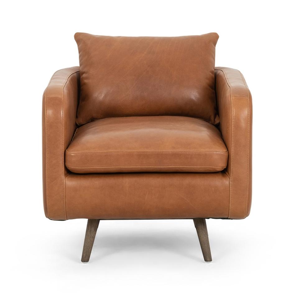 Kaya Swivel Chair-Haven Tobacco by FOUR HANDS