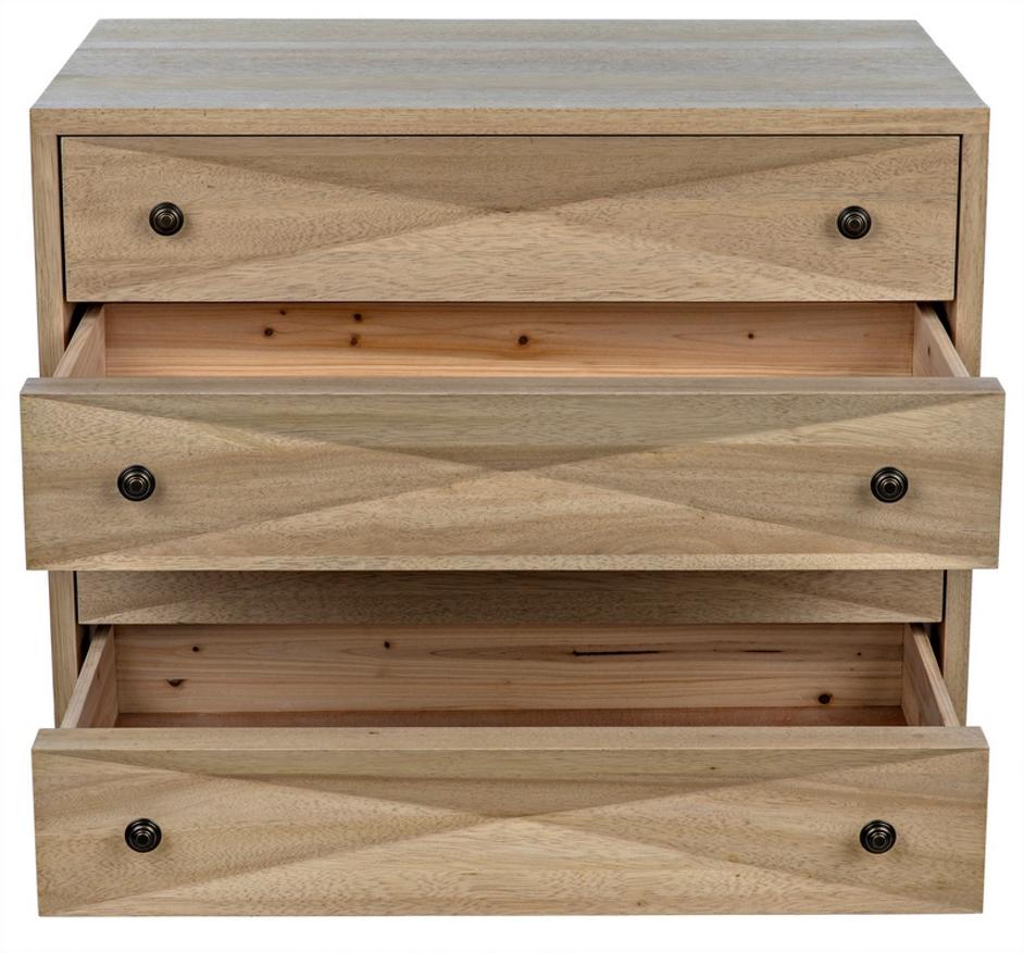 Diamond Chest in Washed Walnut Finish by Noir Furniture