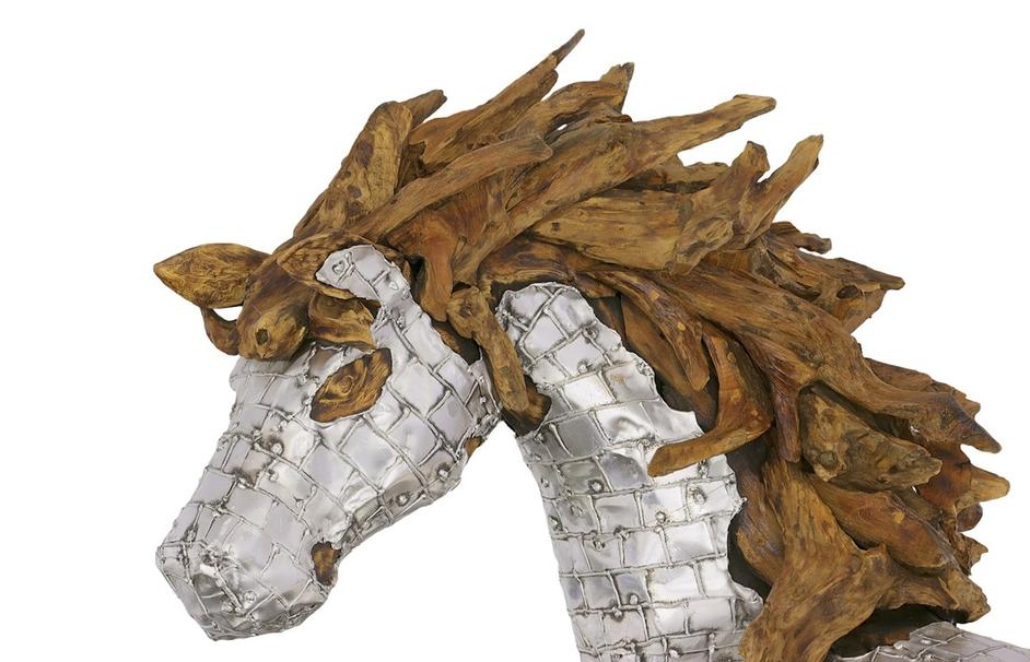 Mustang Horse Armored Sculpture, Standing by Phillips Collection