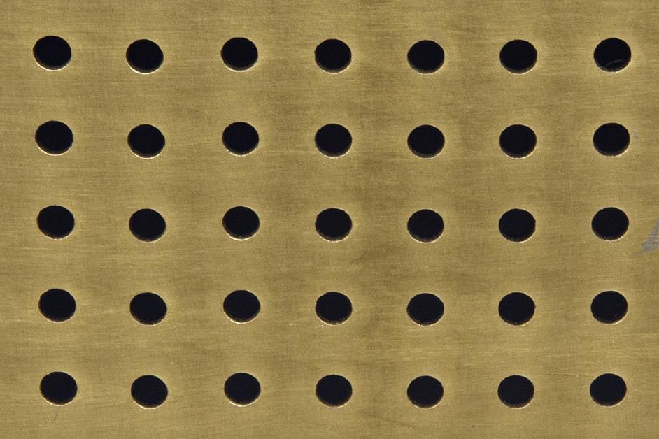 Carrusel Industrial Steel Coffee Table in Antique and Aged Brass Finish by Noir Furniture