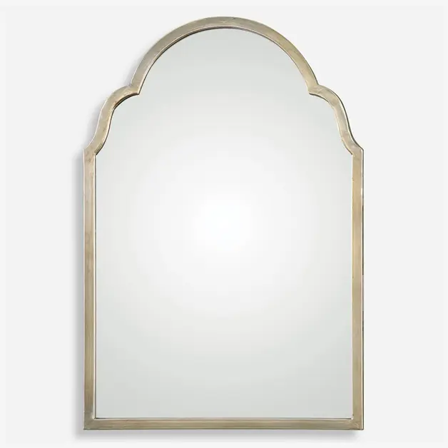 Brayden Petite Silver Arch Mirror by Uttermost