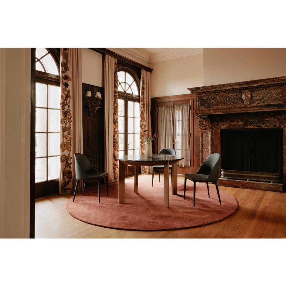 BURTON DINING CHAIR BLACK FADE VEGAN LEATHER-M2 by Moes Home