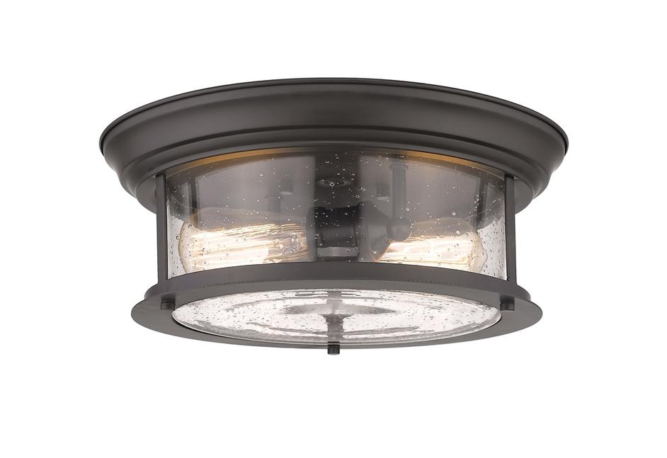 Sonna 2 Light Flush Mount in Bronze Finish by Z-Lite