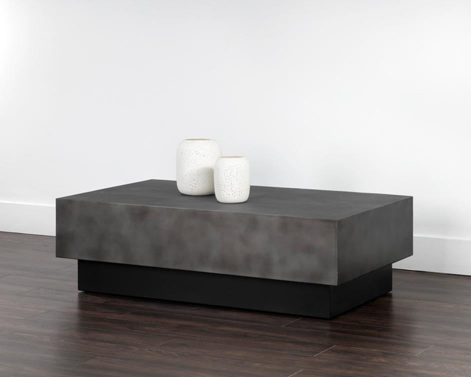 BLAKELY COFFEE TABLE - GUNMETAL by Sunpan