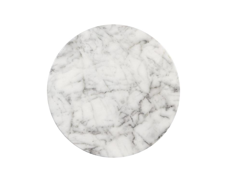 Lucida End Table - Marble Look - White by Sunpan
