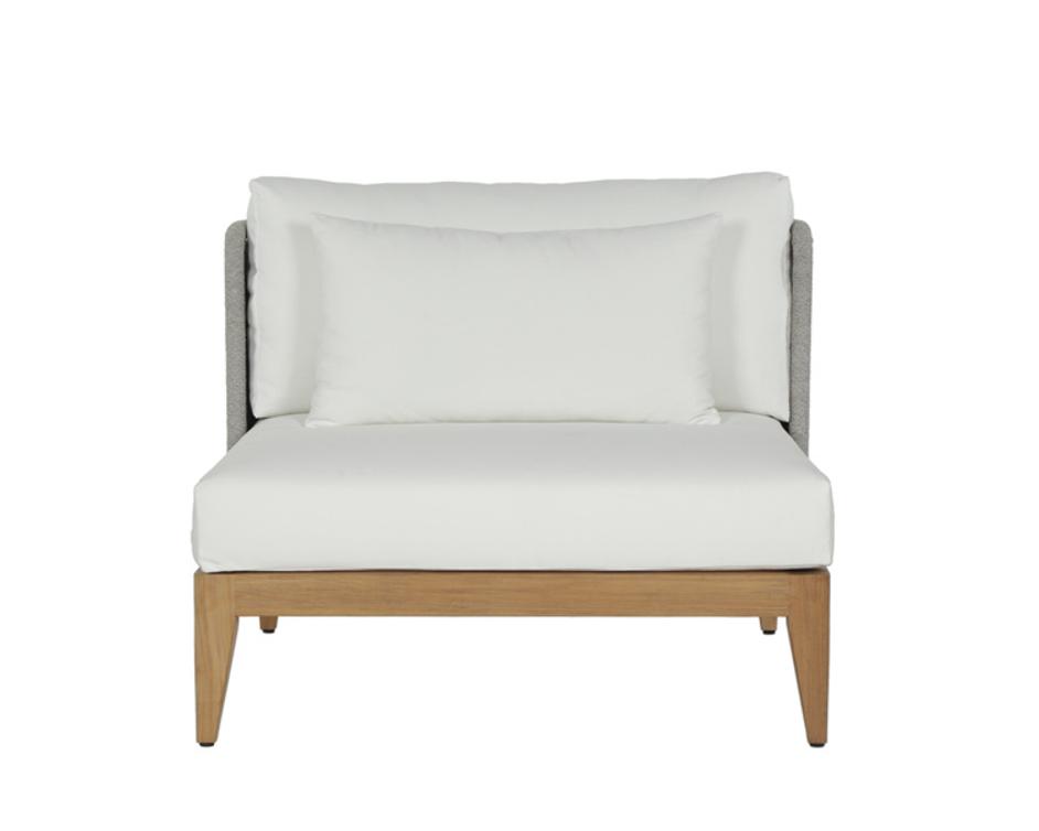 IBIZA ARMLESS CHAIR - NATURAL - STINSON WHITE by Sunpan