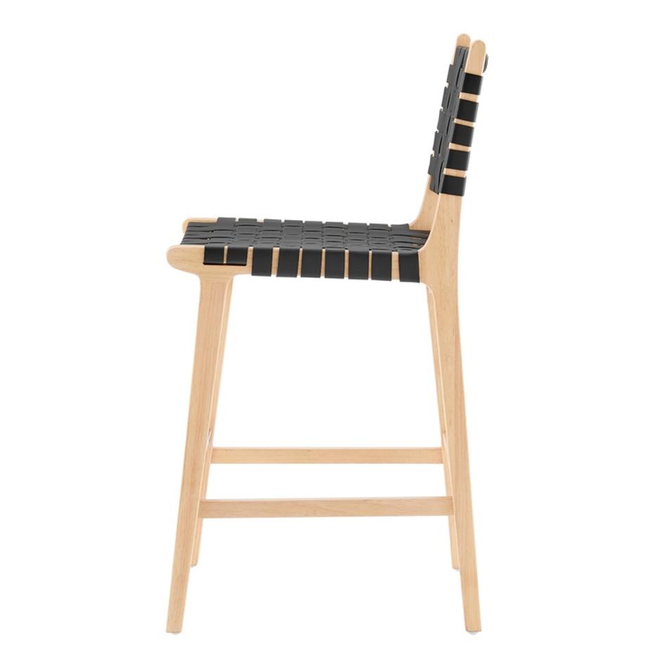 Marco PU Counter Stool, Black by New Pacific Direct