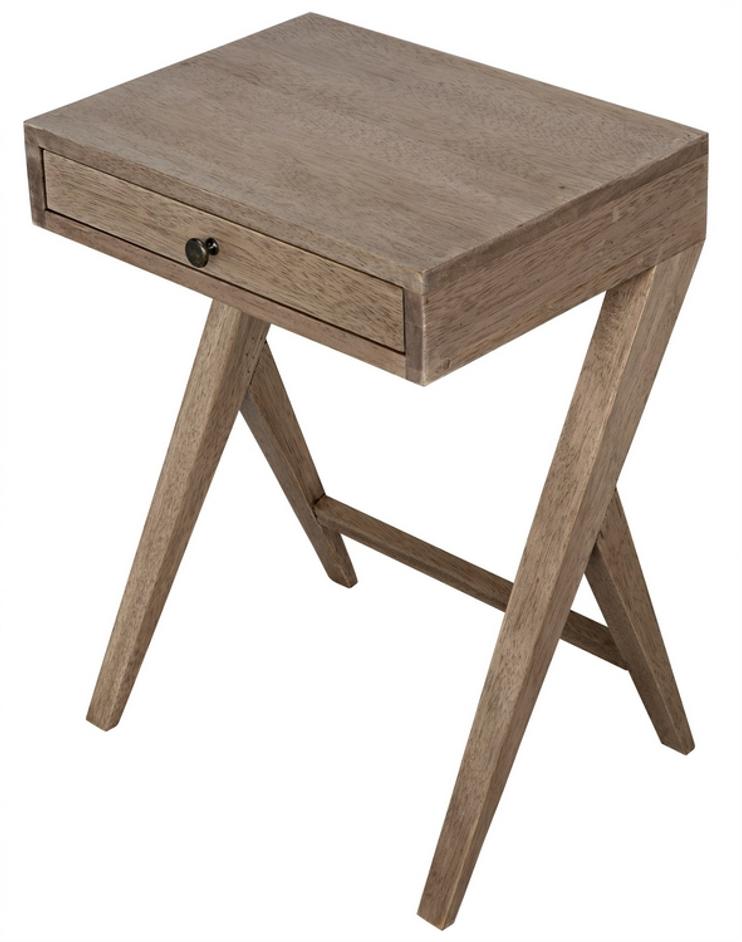 Peter Side Table, Washed Walnut by Noir Furniture