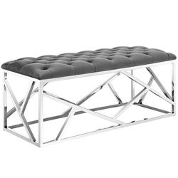 Santoli Bench In Silver Gray by Modway Furniture