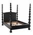 Brancusi Bed, Queen, Hand Rubbed Black by Noir Furniture