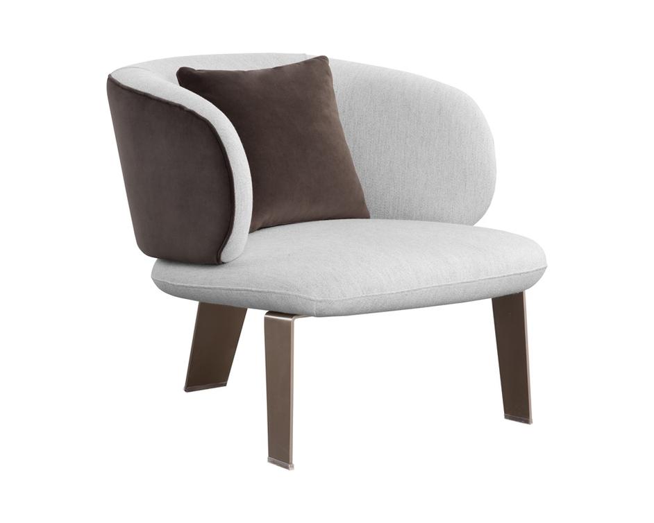 GARRY LOUNGE CHAIR - SAN REMO WINTER CLOUD / MEG ASH by Sunpan