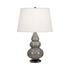 Smokey Taupe Small Triple Gourd Accent Lamp by Robert Abbey