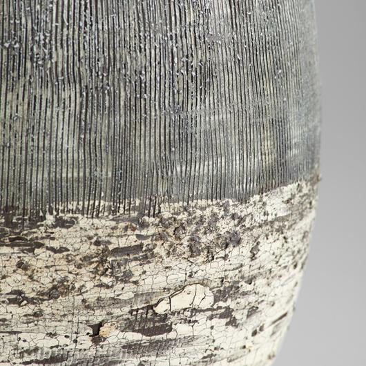 Calypso Vase | Off White | Brown - Large by Cyan Design