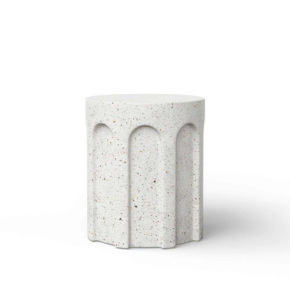 Atlas Ivory Stool by Urbia Imports