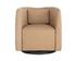 EMILIE SWIVEL LOUNGE CHAIR - NUBUCK TAN LEATHER by Sunpan