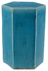 Porto Ceramic Indoor/Outdoor Side Table-Large, Azure by Jamie Young