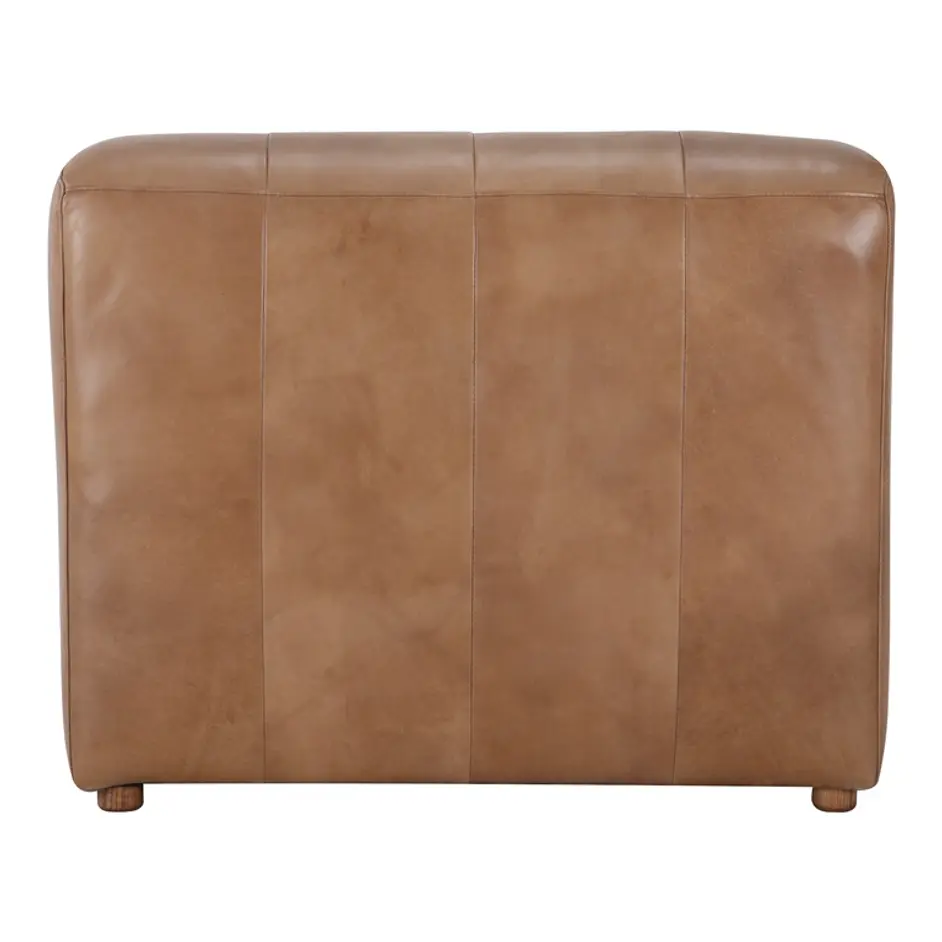 RAMSAY LEATHER SLIPPER CHAIR TAN by Moes Home