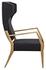 Narciso Chair, Teak with Black Woven Fabric by Noir Furniture