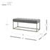Darius Fabric Bench In Montello Gray by New Pacific Direct