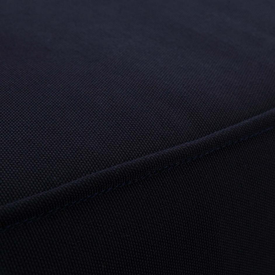 Quay Outdoor Patio Teak Ottoman In Natural Navy by Modway Furniture