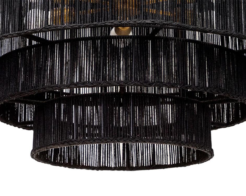 ALYSSA CHANDELIER - BLACK JUTE by Sunpan