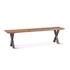 Bern 68" Bench, Smoke Acacia, Natural Steel by Home Trends & Design