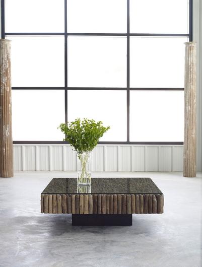 Manhattan Coffee Table, Square, With Glass by PHILLIPS COLLECTION