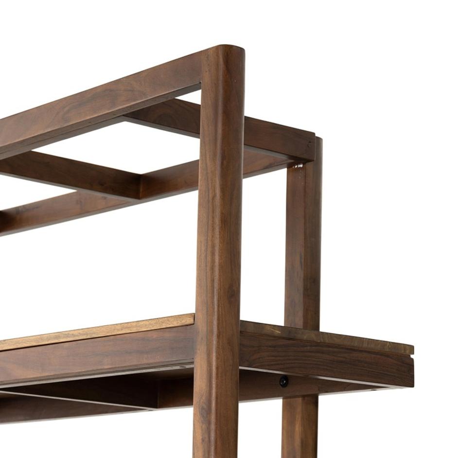 Reza Wide Bookcase - Toasted Acacia by Four Hands