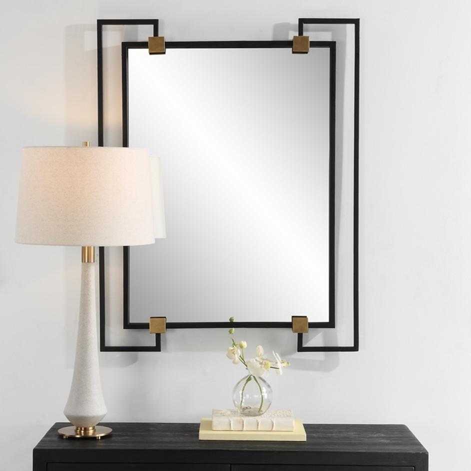 Ivey Rectangle Industrial Mirror by Uttermost