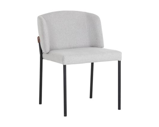 PEARCE DINING CHAIR - LIGHT GREY / BRAVO COGNAC by Sunpan