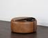BORELLI WHEELED STORAGE OTTOMAN - TOBACCO TAN / AUTUMN CHESTNUT by Sunpan