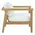 Longboat Outdoor Patio Teak Armchair In Natural White by Modway Furniture