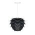 Aluvia Mini Hardwired Pendant in Anthracite with White Cord by UMAGE