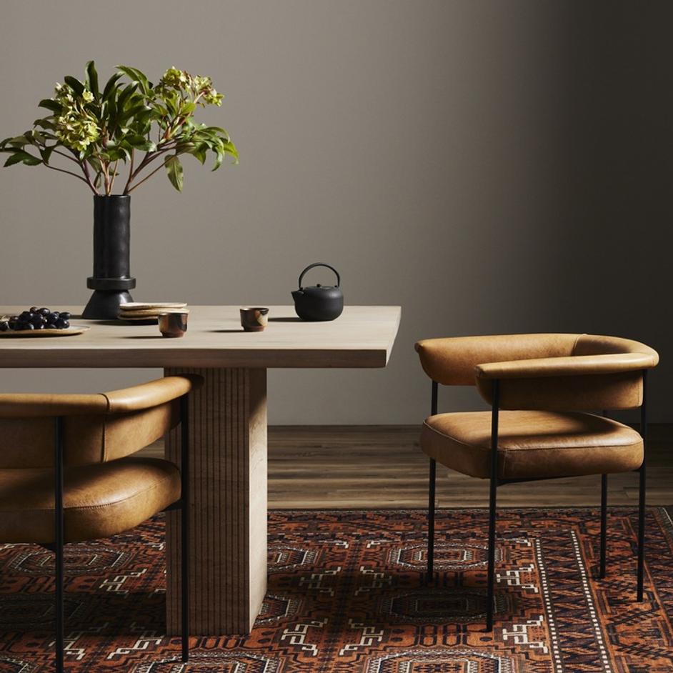 Carrie Dining Chair - Chaps Saddle by Four Hands