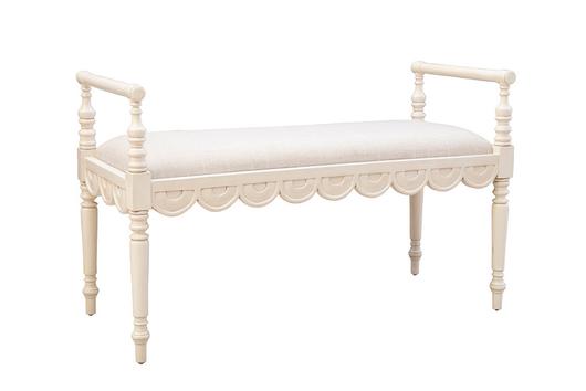 Cream Juliet Bench by Furniture Classics