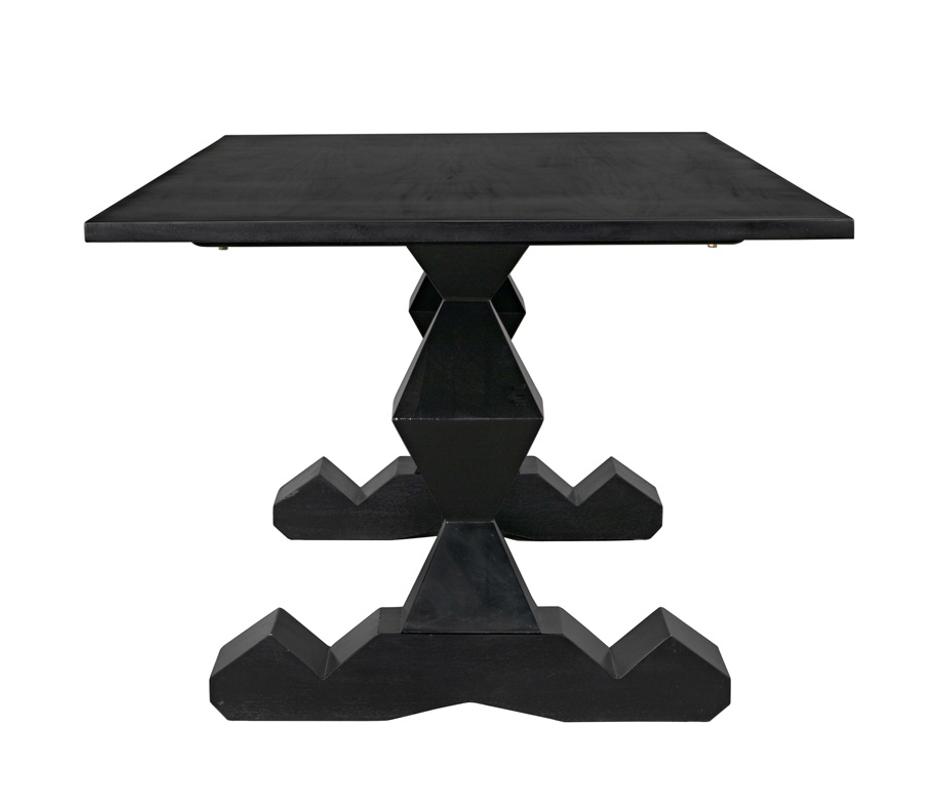 Madeira Dining Table, Hand Rubbed Black by Noir Furniture