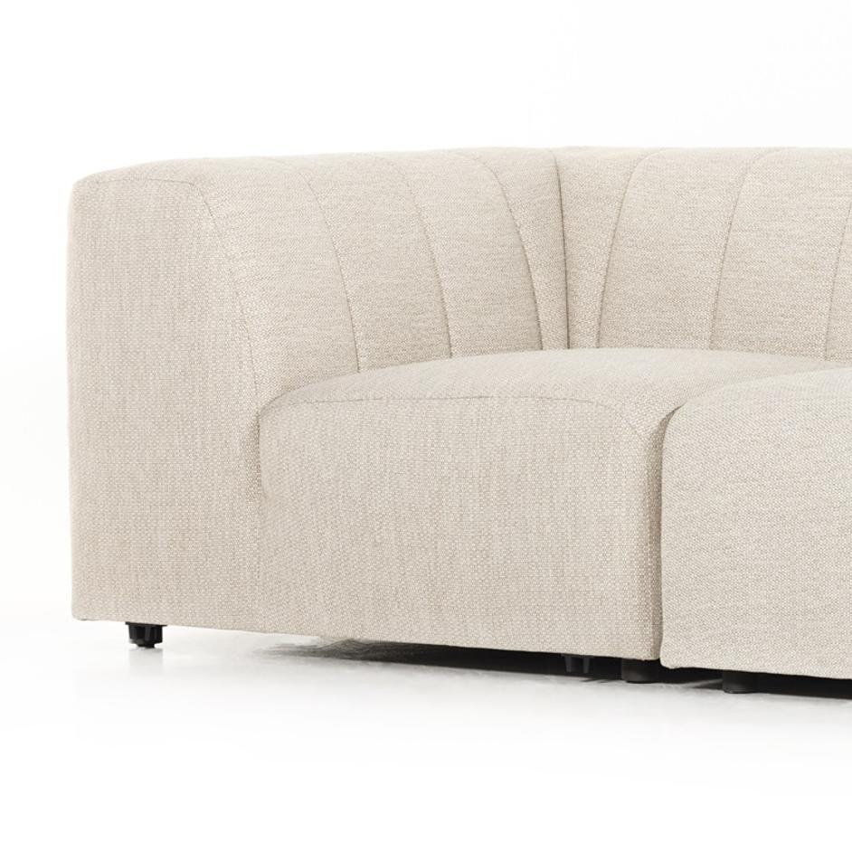 Gwen Outdoor 3 Pc Sectional In Faye Sand by FOUR HANDS