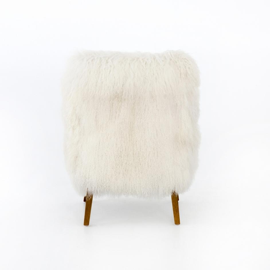 Ashland Armchair-Mongolia Cream Fur by FOUR HANDS