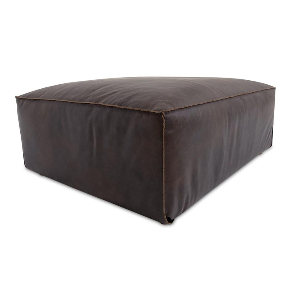Form Ottoman Espresso Brown Leather by Moes Home