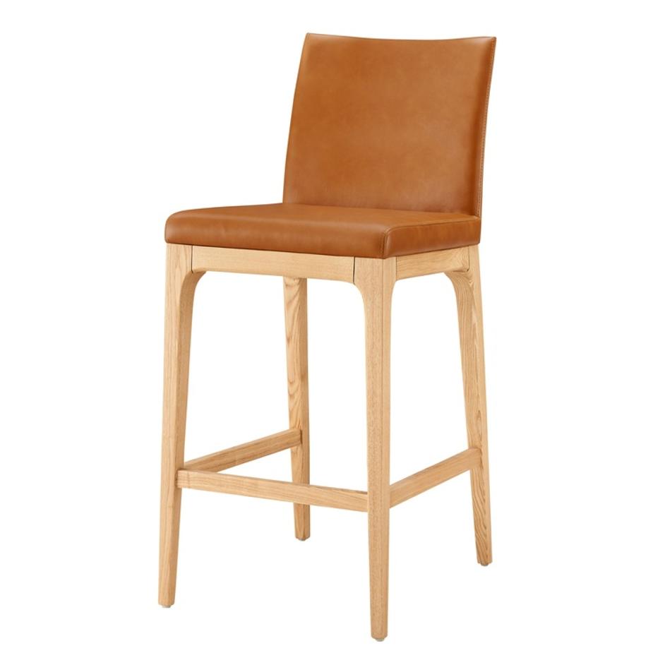Devon KD PU Counter Stool, Moza Caramel by New Pacific Direct