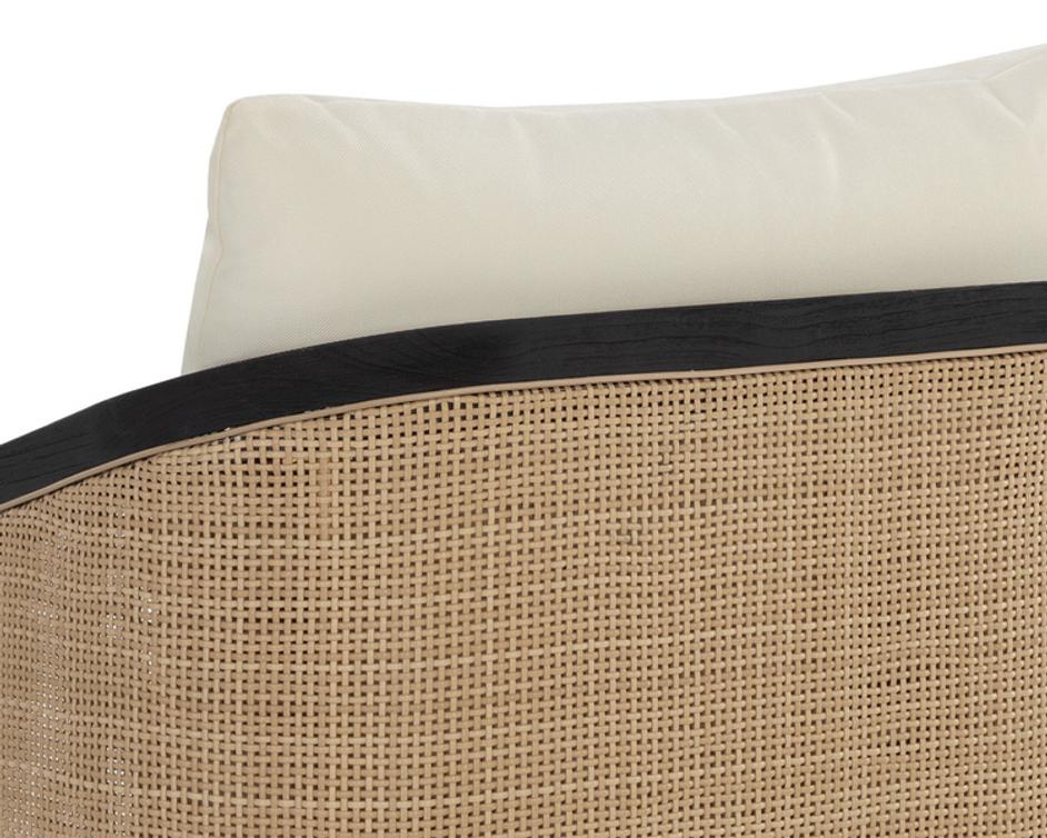 PALERMO LOUNGE CHAIR - CHARCOAL - STINSON CREAM by Sunpan