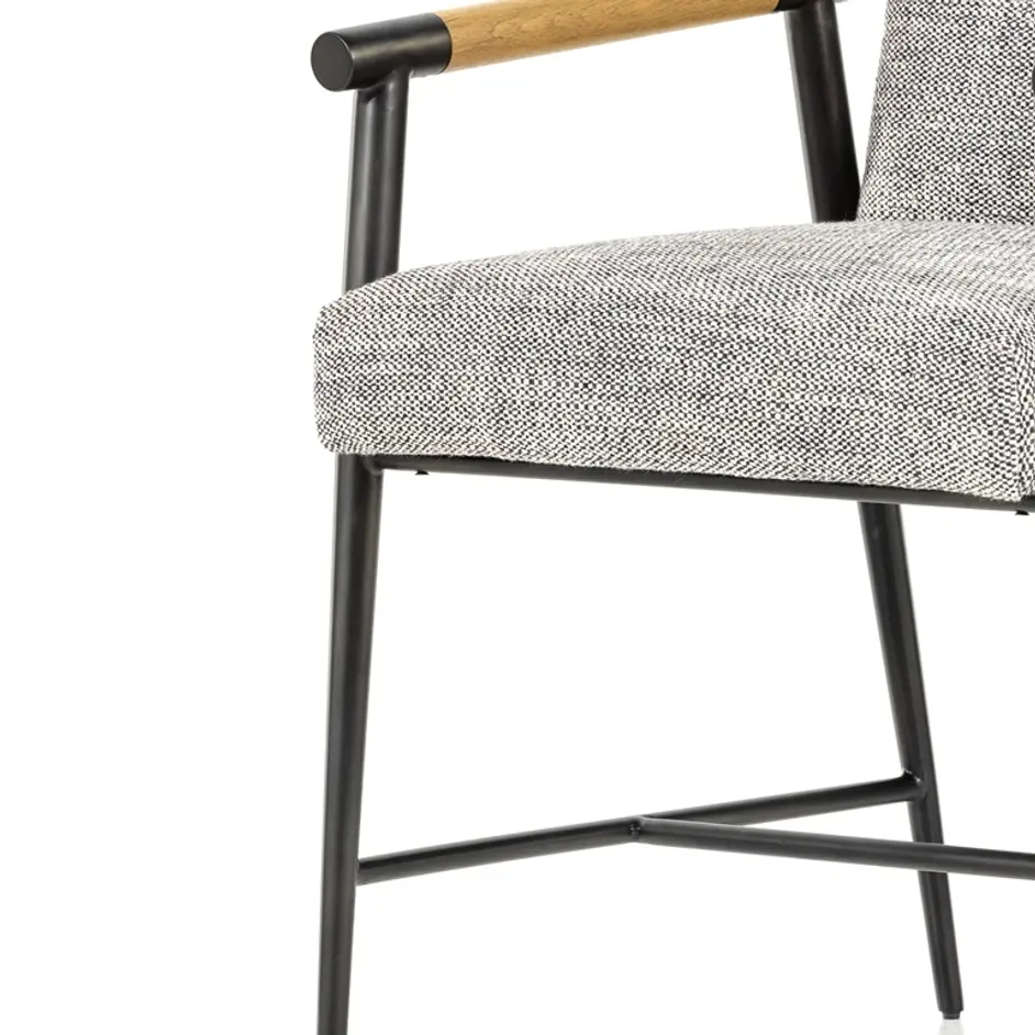 Rowen Dining Chair In Thames Raven by FOUR HANDS