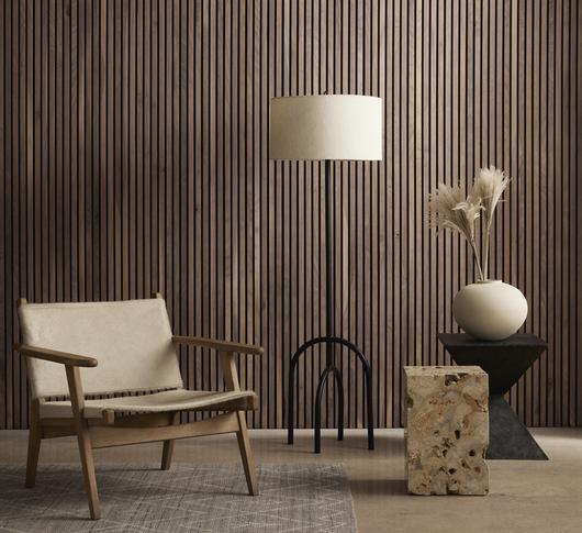 Faydon End Table In Romano Fosse Travertine by FOUR HANDS